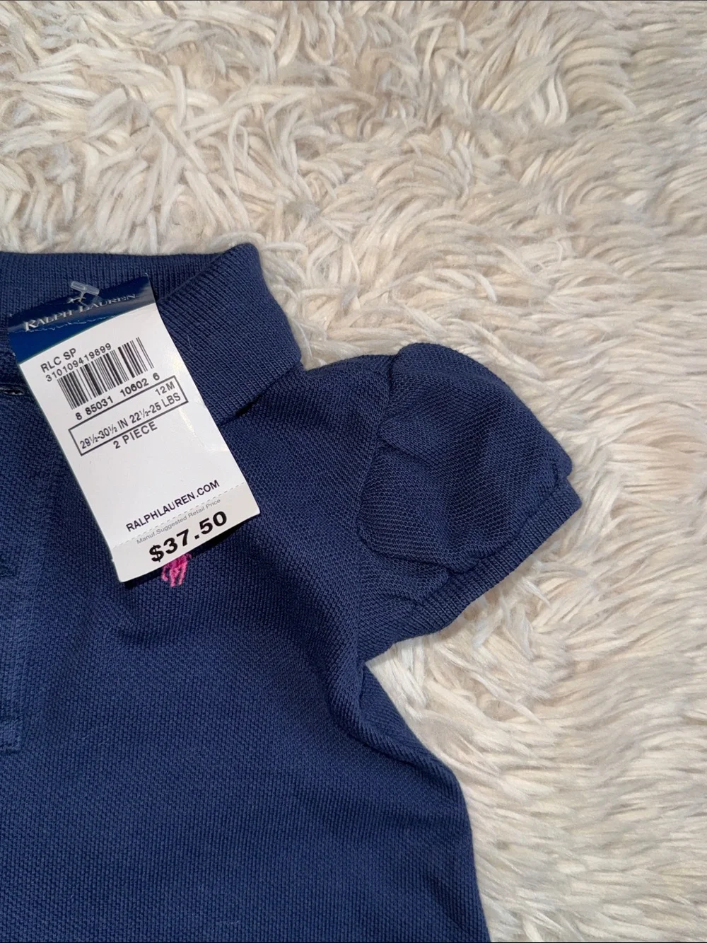 🐎 NWT Ralph Lauren Navy Polo Dress with Pink Pony